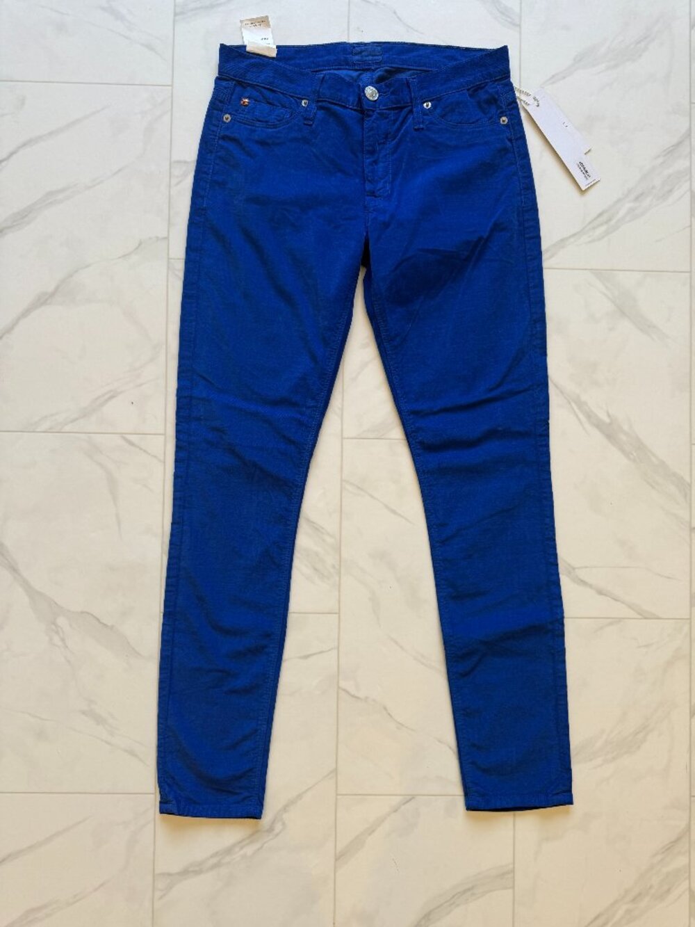 NWT Hudson "Nico" Midrise Super Skinny Corduroy Pants - Blue My Mind, Size 27